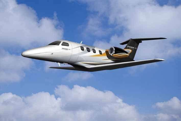 Embraer Phenom 100 view for Naples charter