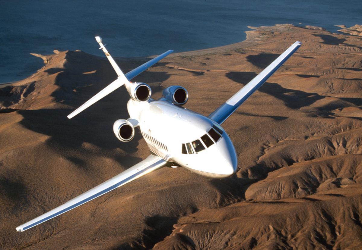 Falcon 900 view for Naples charter