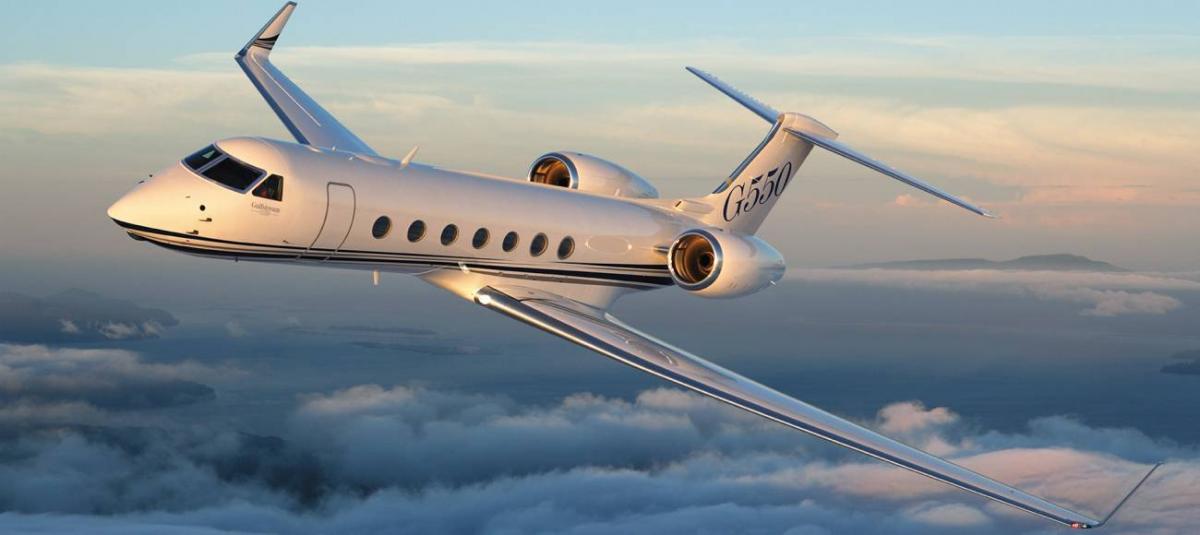Gulfstream G550 view for Naples charter
