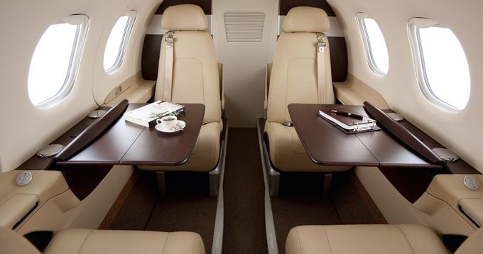 Embraer Phenom 100 entry-level jet private aircraft for Naples charter