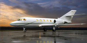 Falcon 20 view for Naples charter