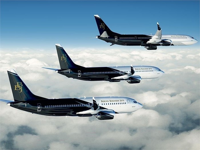 Boeing Business Jet (BBJ) view for Naples charter