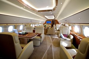 Airbus ACJ319 cabin for Naples charter