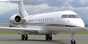 Global Express view for Naples charter