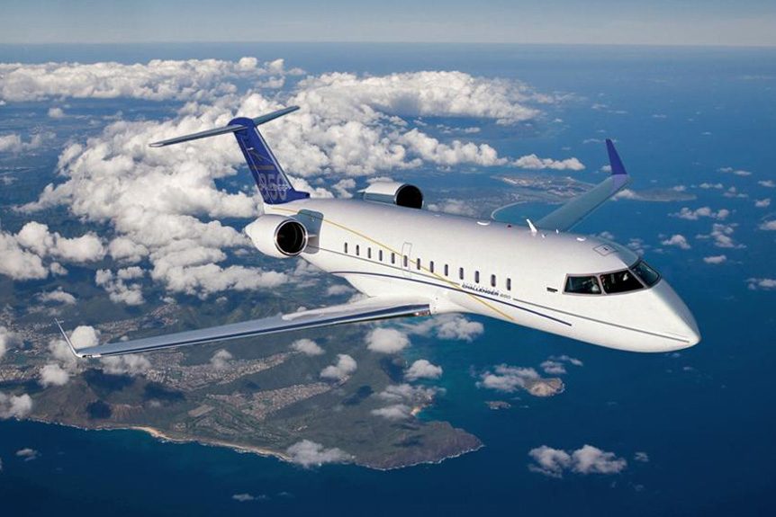 Challenger 850 view for Naples charter