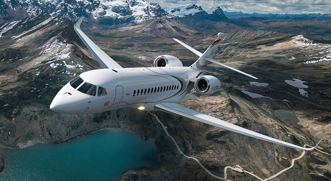 Dassault Falcon 6X long range jet for Naples charter