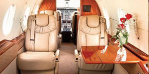 Hawker 400XP view for Naples charter
