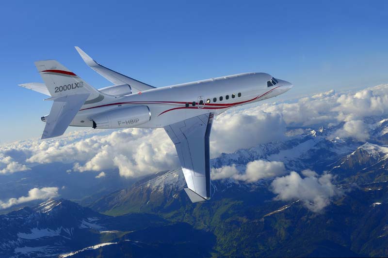 Dassault Falcon 2000LXS heavy jet for Naples charter