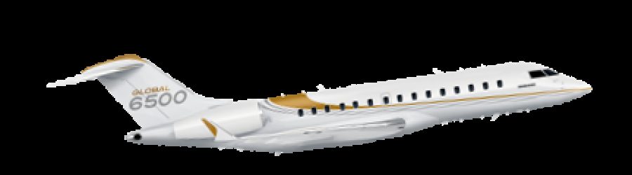 Bombardier Global 6500 view for Naples charter