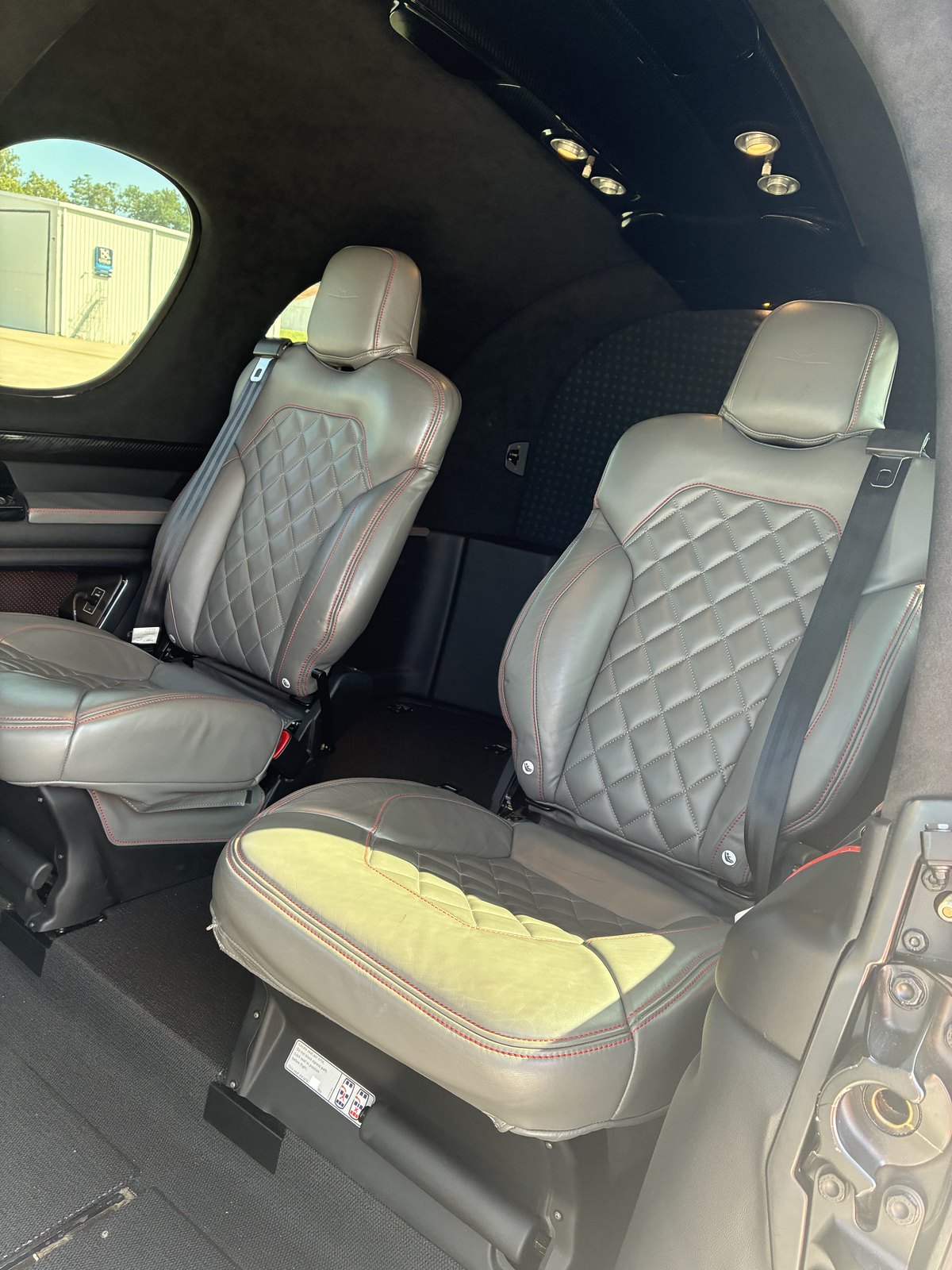 Cirrus Vision Jet SF50 cabin seating for Naples charter