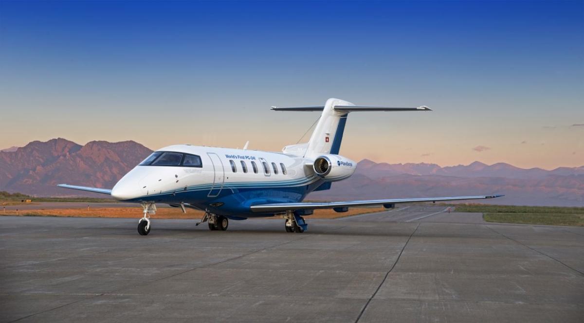 Pilatus PC-24 view for Naples charter