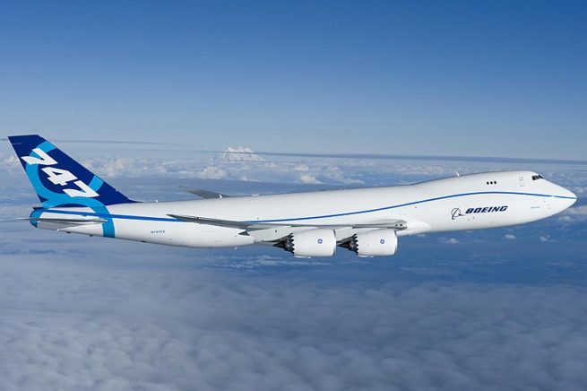 Boeing 747-8F cargo aircraft for Naples charter